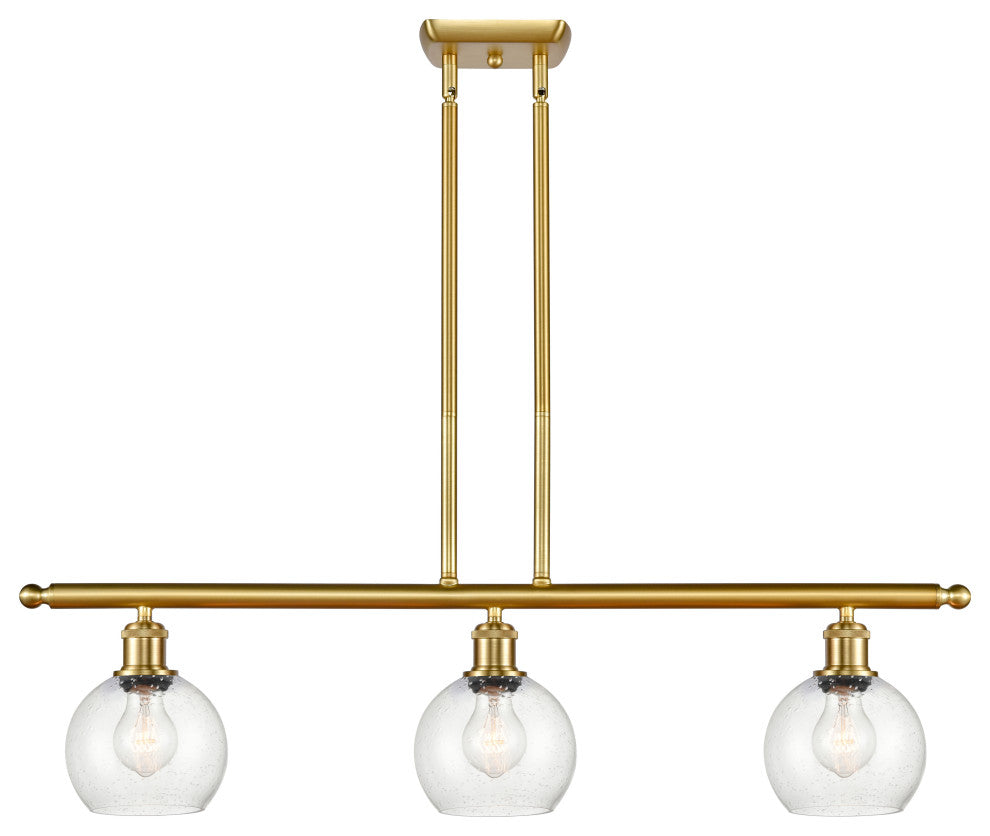 Innovations 516-3I-SG-G124-6 3 Light 36" Island Light, Satin Gold
