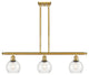 Innovations 516-3I-SG-G124-6 3 Light 36" Island Light, Satin Gold