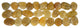 Natural stone tiles, polished amber pebble border for showers, floors