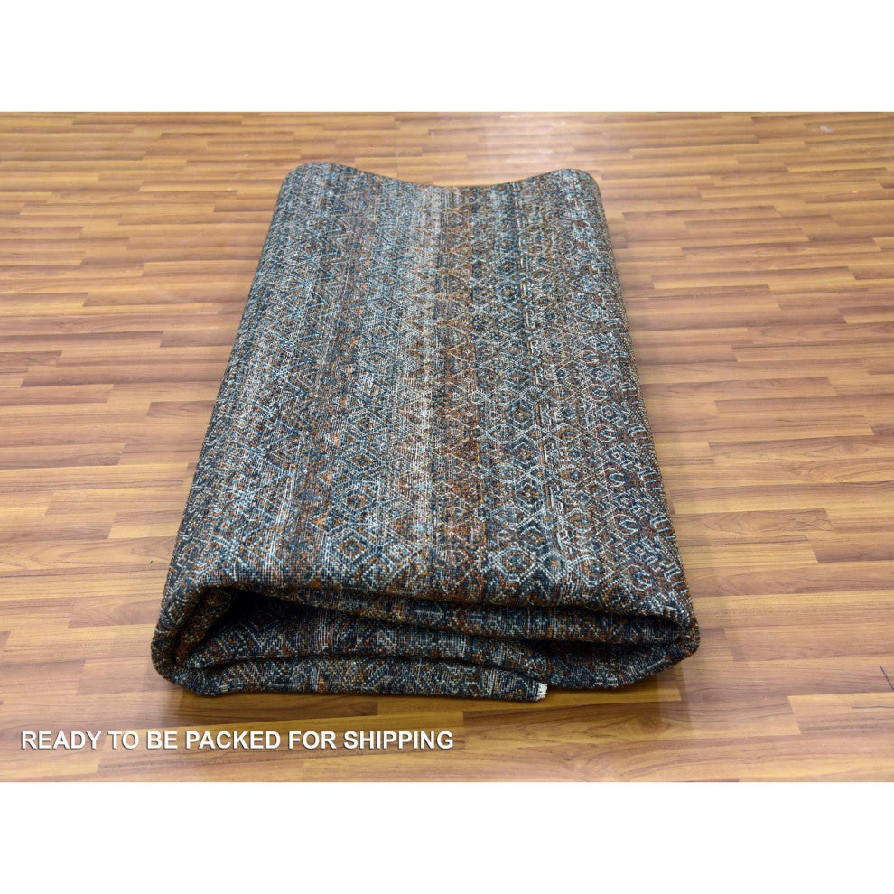 Rust Brown, Hand Knotted, Kohinoor Herat Design Wool Square Rug, 10'x10'
