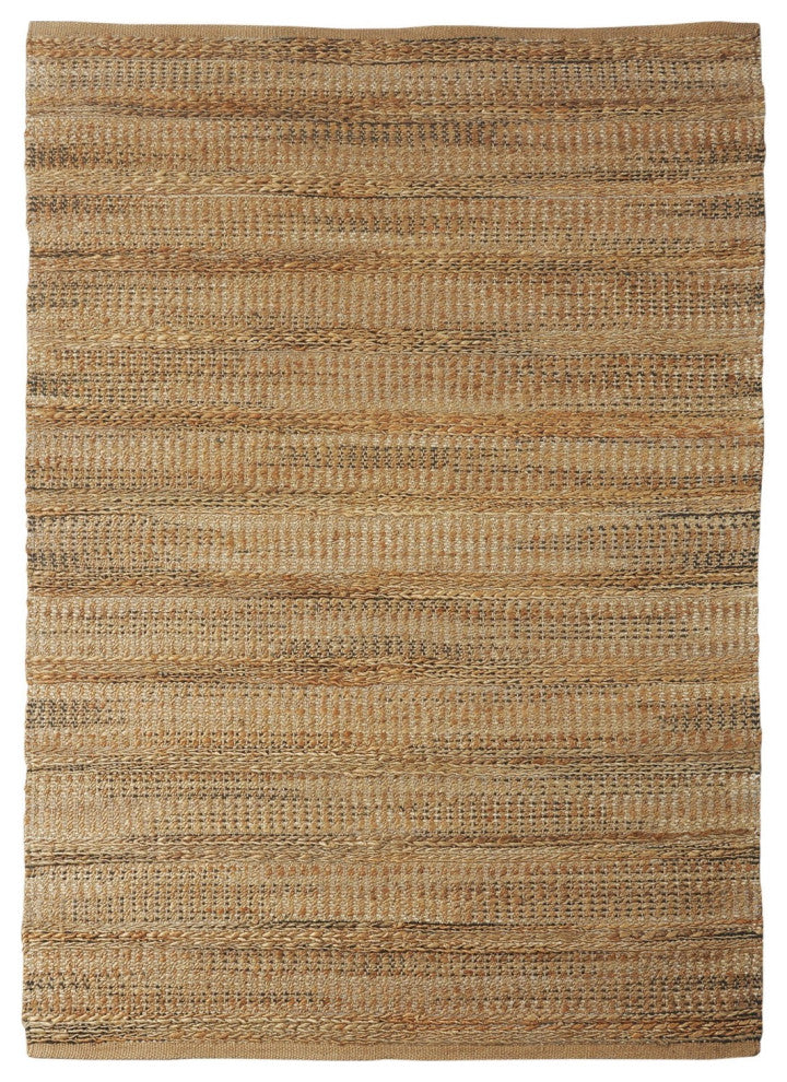 8" x 10" Tan and Gray Intricately Handwoven Area Rug