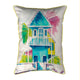 Betsy Drake W. Palm Hut Blue Large Indoor/Outdoor Pillow 16x20