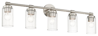 Whittier 5-Light Brushed Nickel Large Vanity Sconce