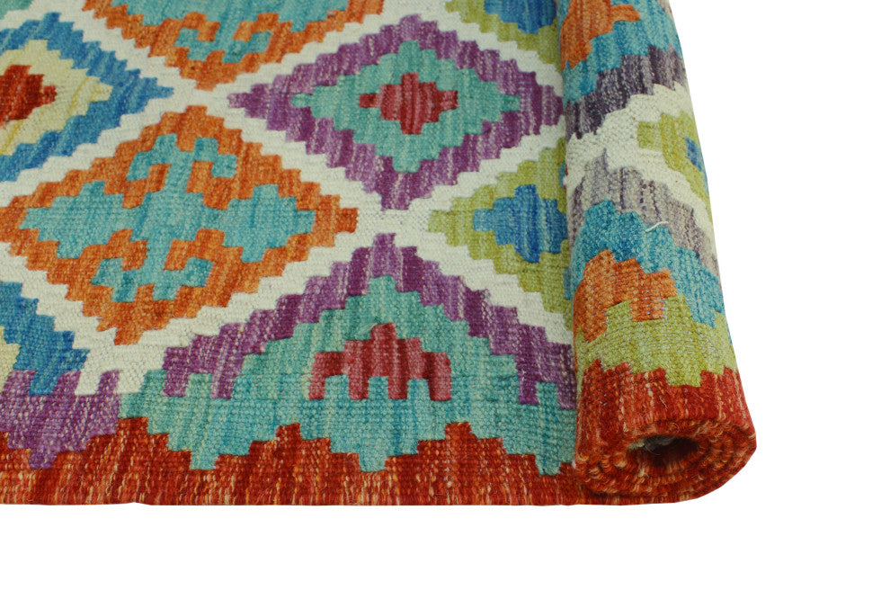 Flatweave Marlie Red/Ivory Rug, 3'3x4'10