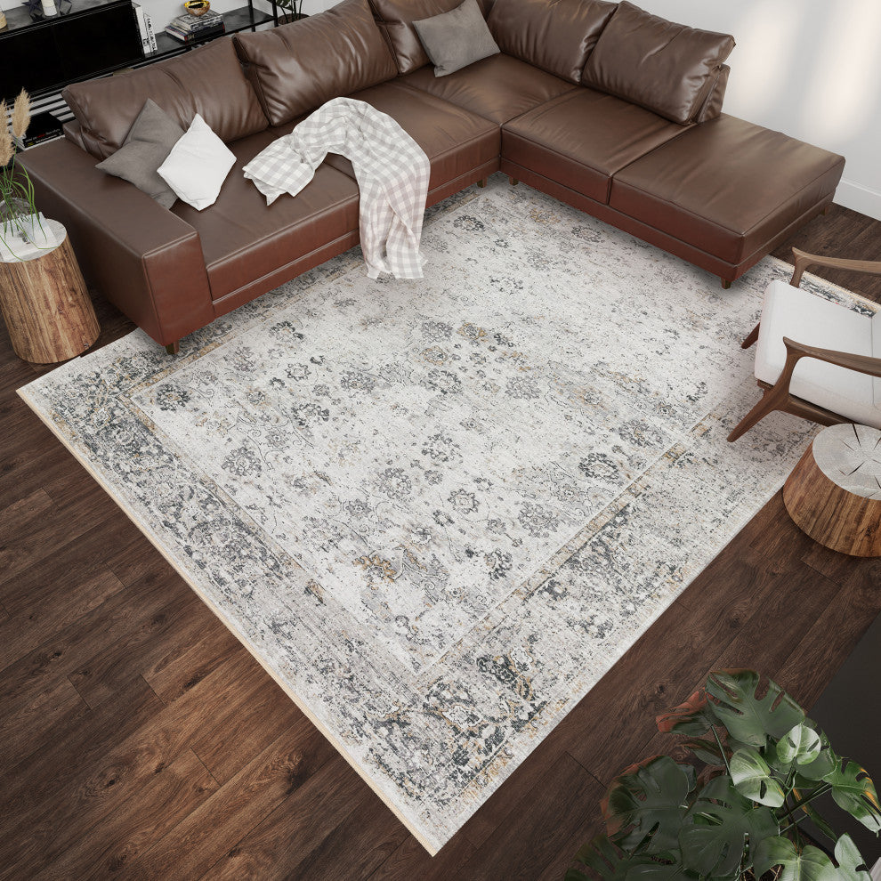 Indoor/Outdoor Marbella MB2 Linen Machine Washable 8' x 10' Rug