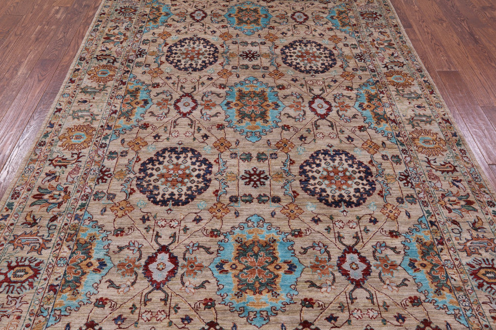 6' 9" X 9' 10" Hand Knotted Persian Tabriz Wool Rug Q10038