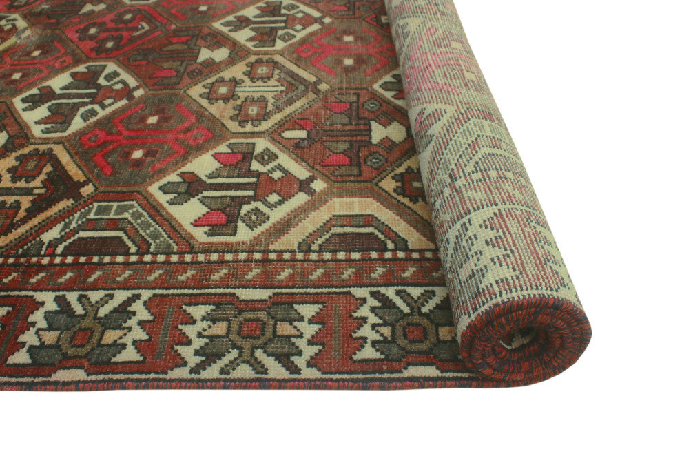 Semi-Antique Waite Brown/Ivory Rug, 6'3x8'6