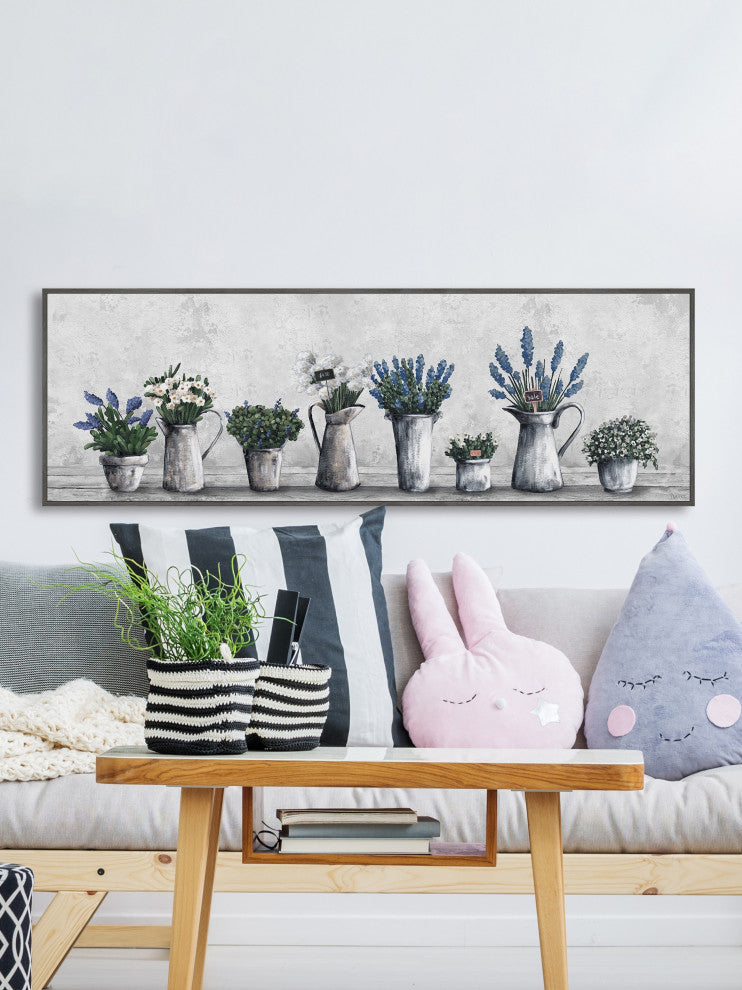 "Lavender Collection" Floater Framed Painting Print on Canvas