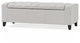 GDF Studio Seattle Tufted Storage Ottoman Bench, Light Gray