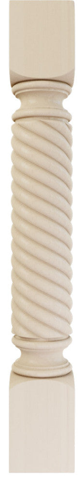 Hamilton Rope Cabinet Column (Top Block: 6", Bottom Block: 7"), Rubberwood