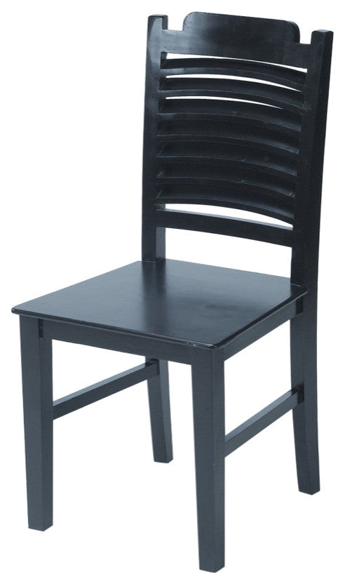 Solid Wood Dining Chair, Black