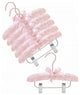 10" Satin Baby Hangers With Clips, Pink, Set of 6