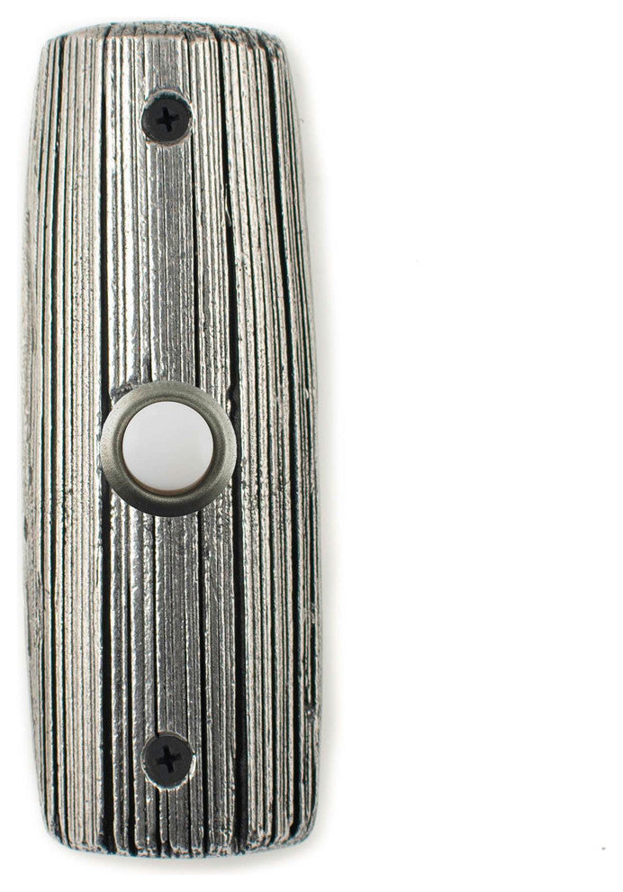 Yucca Doorbell, Handmade Luxury Hardware, Polished Pewter