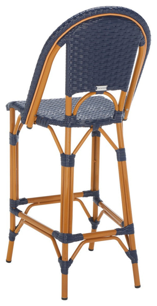 Safavieh California Bar Stool, Navy