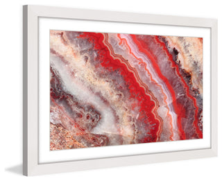 "Red Rhodochrosite" Framed Art Print