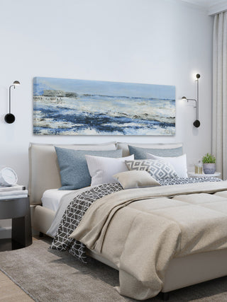 "Ultimate Blue Waves" Painting Print on Wrapped Canvas, 30"x10"