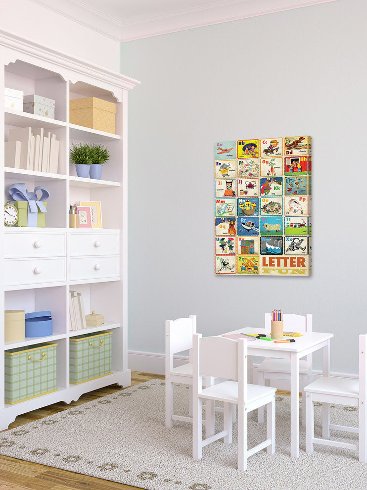 "Letter Fun" Painting Print on Canvas by Curtis