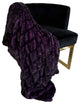 Plutus Purple Plush Pelt Faux Fur Luxury Throw Blanket, 70"L x 90"W Twin