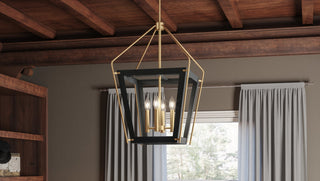 Quoizel QP5348 Abbeville 4 Light 18"W Candle Style Chandelier - Earth Black