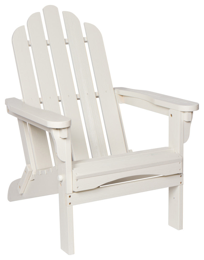 Shine Company 4659EW Marina II Adirondack Folding Chair Hydro-Tex Finish White
