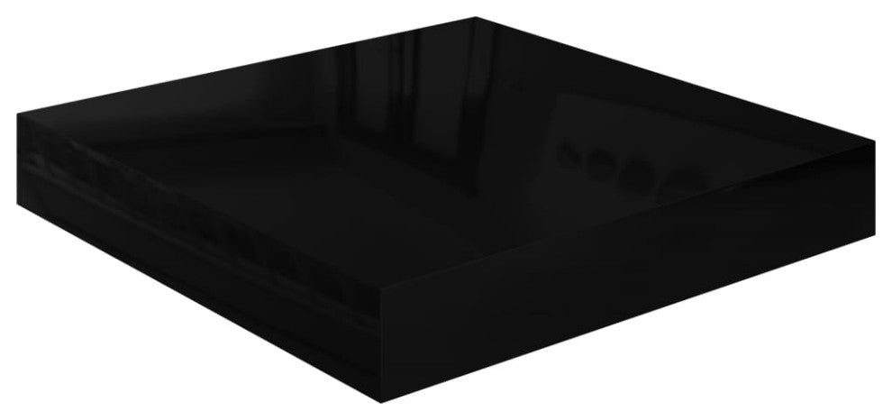 vidaXL Wall Shelves Floating Shelves Display Shelves 2 Pcs High Gloss Black