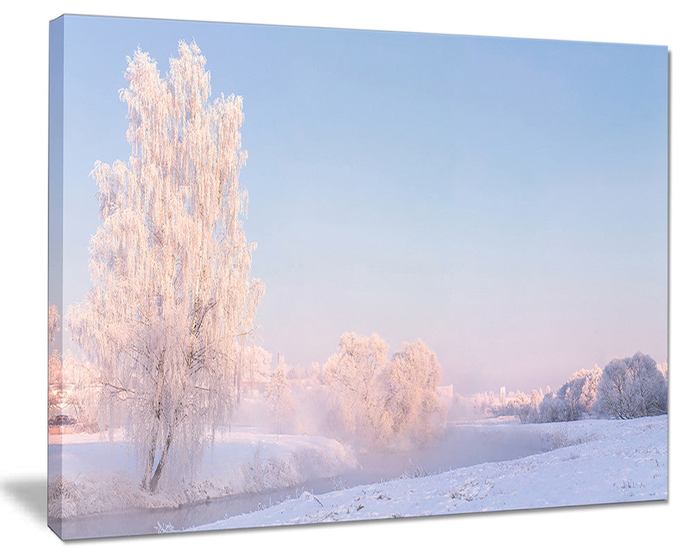 "White Crystal Tree And Landscape" Landscape Print Wall Art, 40"x30"