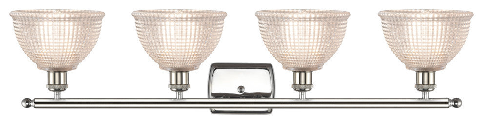 Arietta 3-Light Bath Vanity-Light, Polished Nickel, Clear