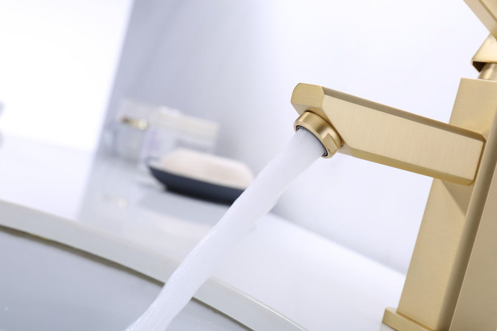 Legion Furniture Single-Hole Single-Handle Bathroom Faucet, Gold