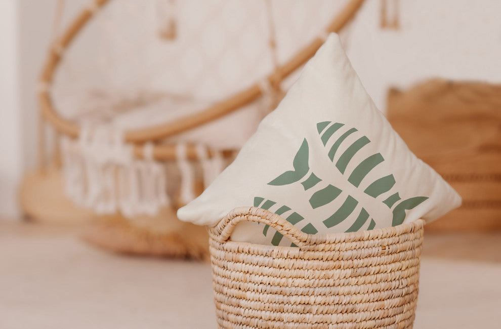 18x18" Ahoy! Nautical Decorative Indoor Pillow, Sage