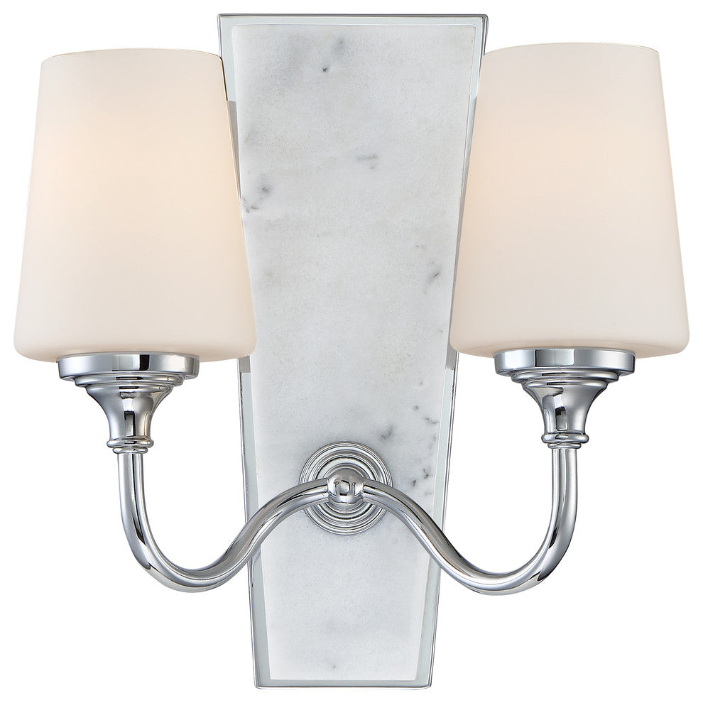 Lusso 2-Light Wall Sconce, Chrome