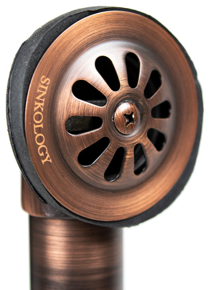 SinkSense 1.5" Pop-Up Bathtub Drain and Overflow Kit, Antique Copper