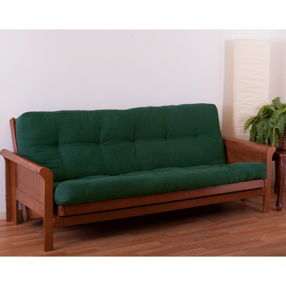 Blazing Needles Renewal 5" Twill Full Futon Mattress, Forest Green
