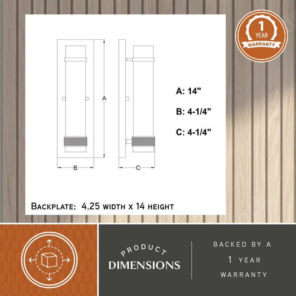 Bari 14"H Wall Light Satin Brass