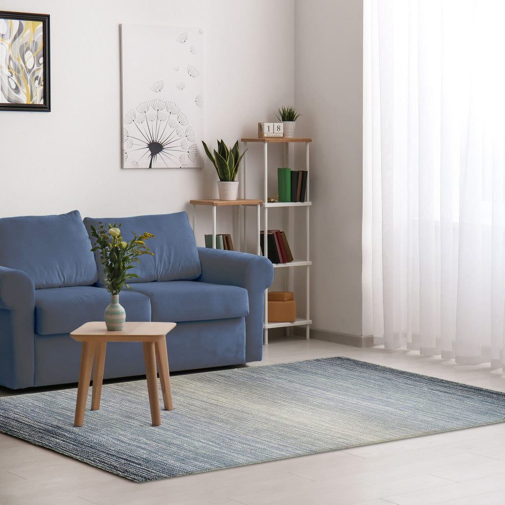 Aruba Ombre Indoor Rug, Denim, 5'x7'6"