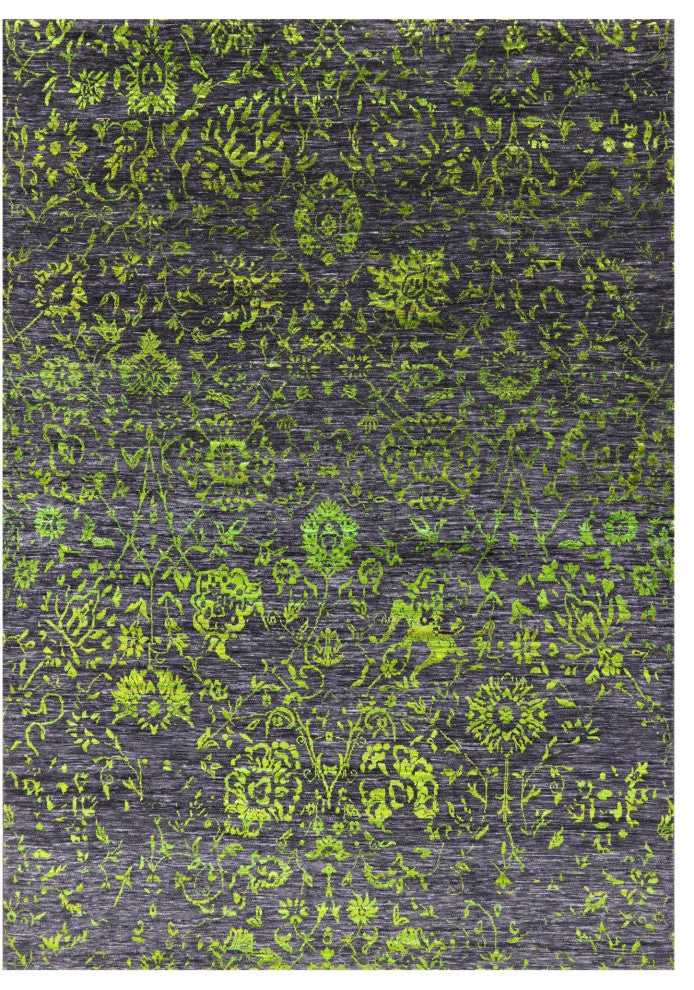 Persian Wool and Silk Hand Knotted Rug 6' 0" X 8' 7" Q8565