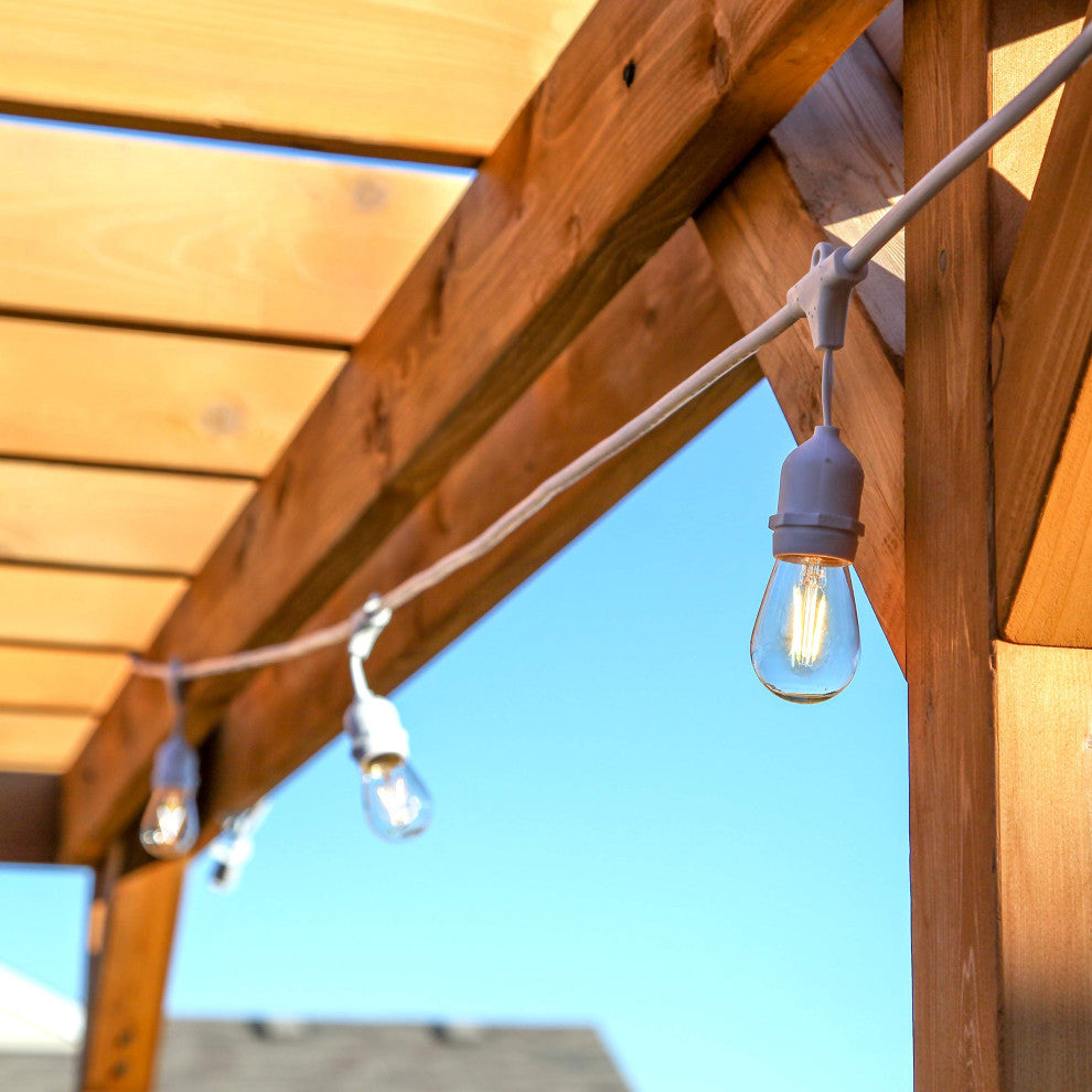 Brightech Ambience Pro LED 2W White- Waterproof LED Outdoor String Lights 48 Ft