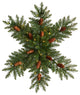 30" Pre-Lit Snowflake Artificial Dunhill Fir Wreath With Pinecones & 40 LEDs