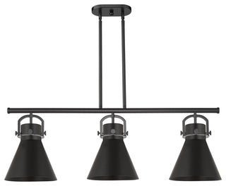Newton Cone 3 42" Island Lighting Matte Black