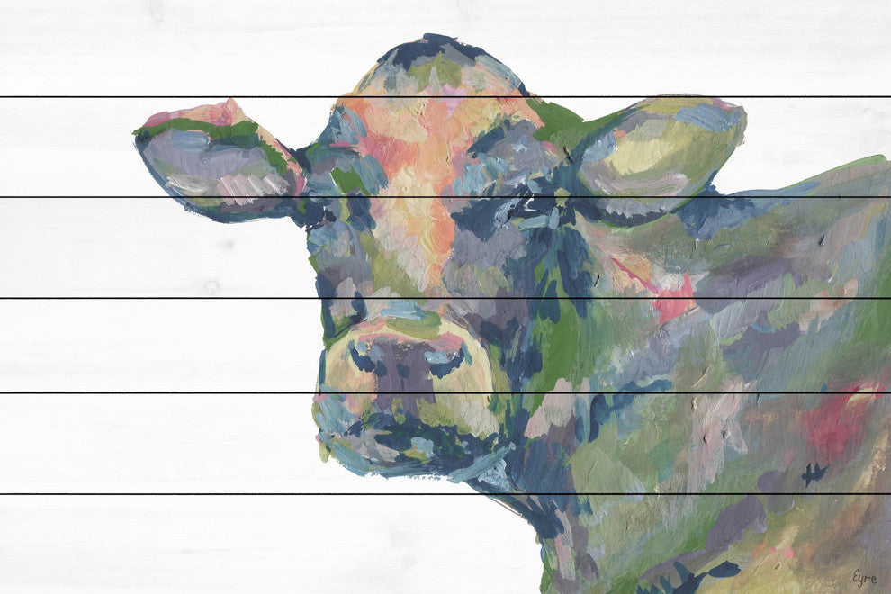 "No Way" Painting Print on White Wood, 36"x24"