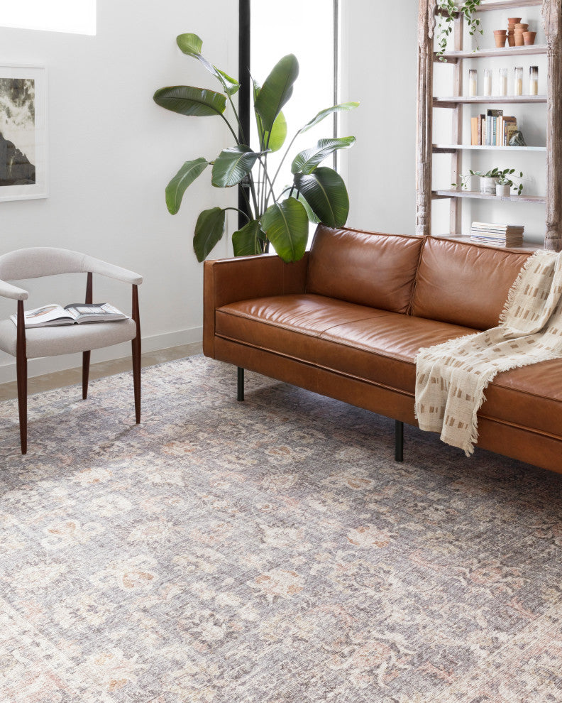 Skye Printed Area Rug by Loloi II, Gray/Apricot, 3'6"x5'6"