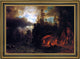 Albert Bierstadt The Trapper's Camp Framed Premium Canvas Print, 16"x24"