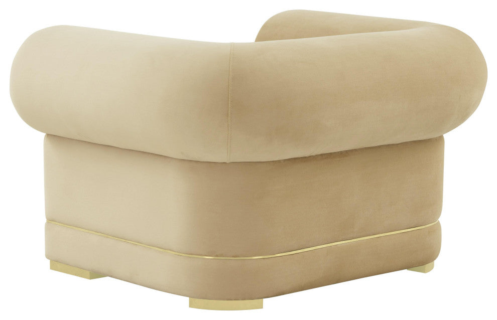 Ricardo Champagne Velvet Accent Chair
