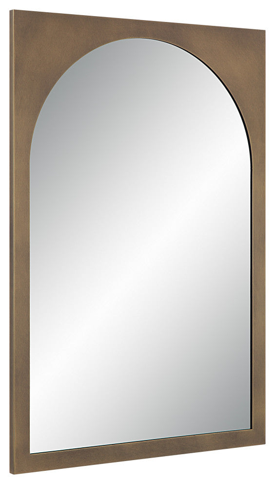 Ninove 36" Tall Rectangular Arch Mirror, Mottled Brass