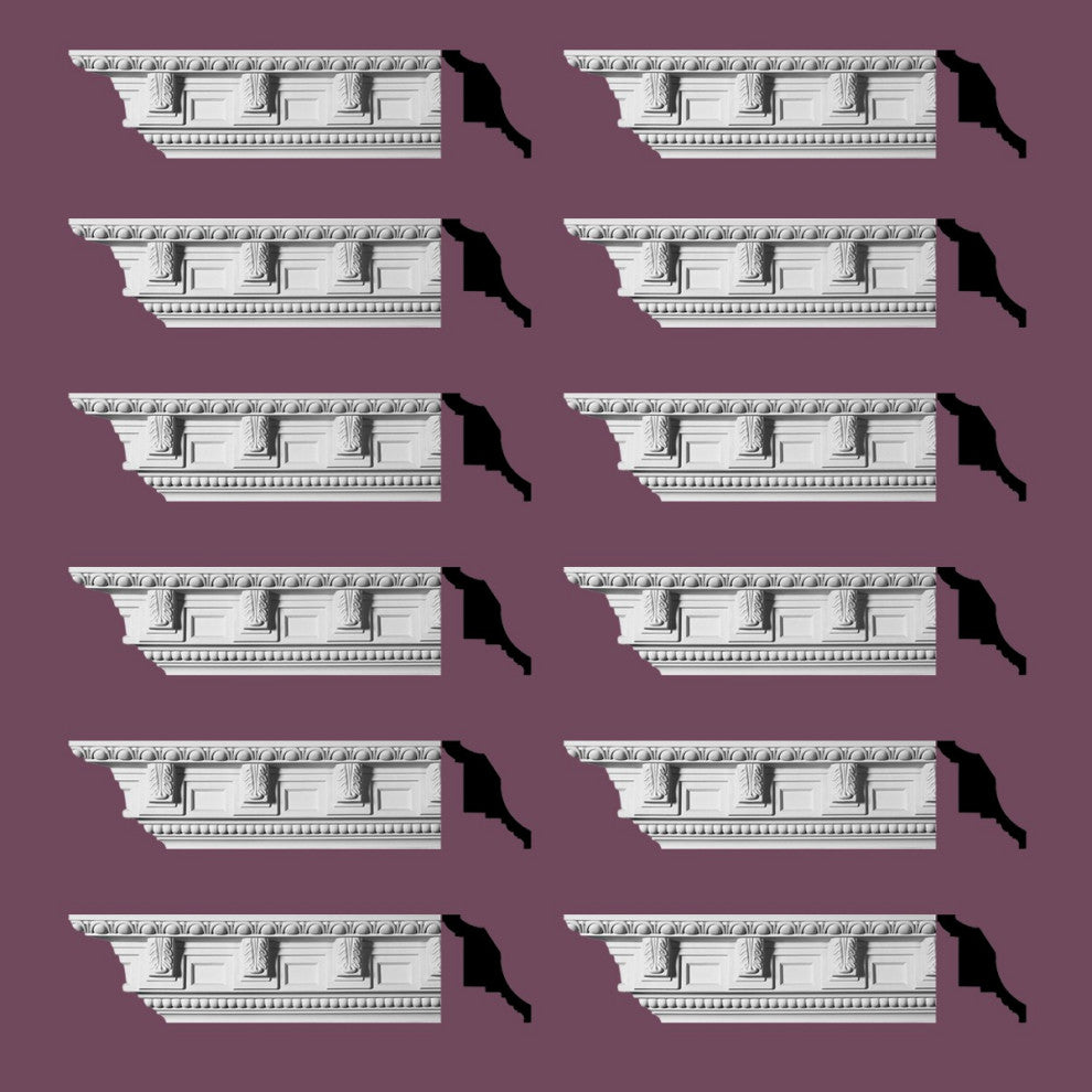 Ornate Cornice White Urethane  95" L Edinburgh |