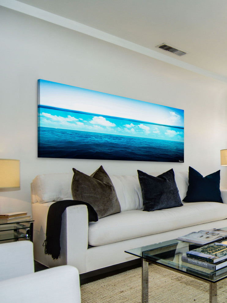 "Cloudy Day" Print on Canvas, 30"x10"