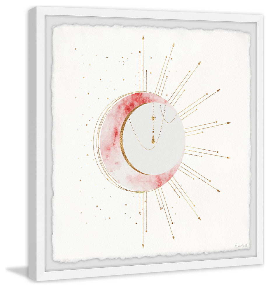 "Red Moon" Framed Painting Print, 32x32