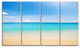 "Bright Blue Tropical Beach" Seashore Canvas Photo Print, 4 Panels, 48"x28"
