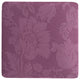 Jules 16" Square Footstool Accent Ottoman, Purple Floral Sateen Jacquard