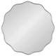 Viona Round Scalloped Mirror, Silver 26" Diameter