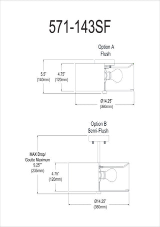Transitional Semi Flush Mount Bedroom Light Everly, Matte Black